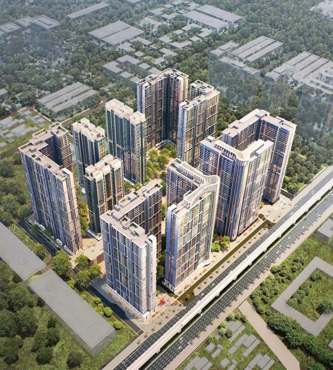 Phối cảnh tháp căn hộ Hà Nội Seasons Garden